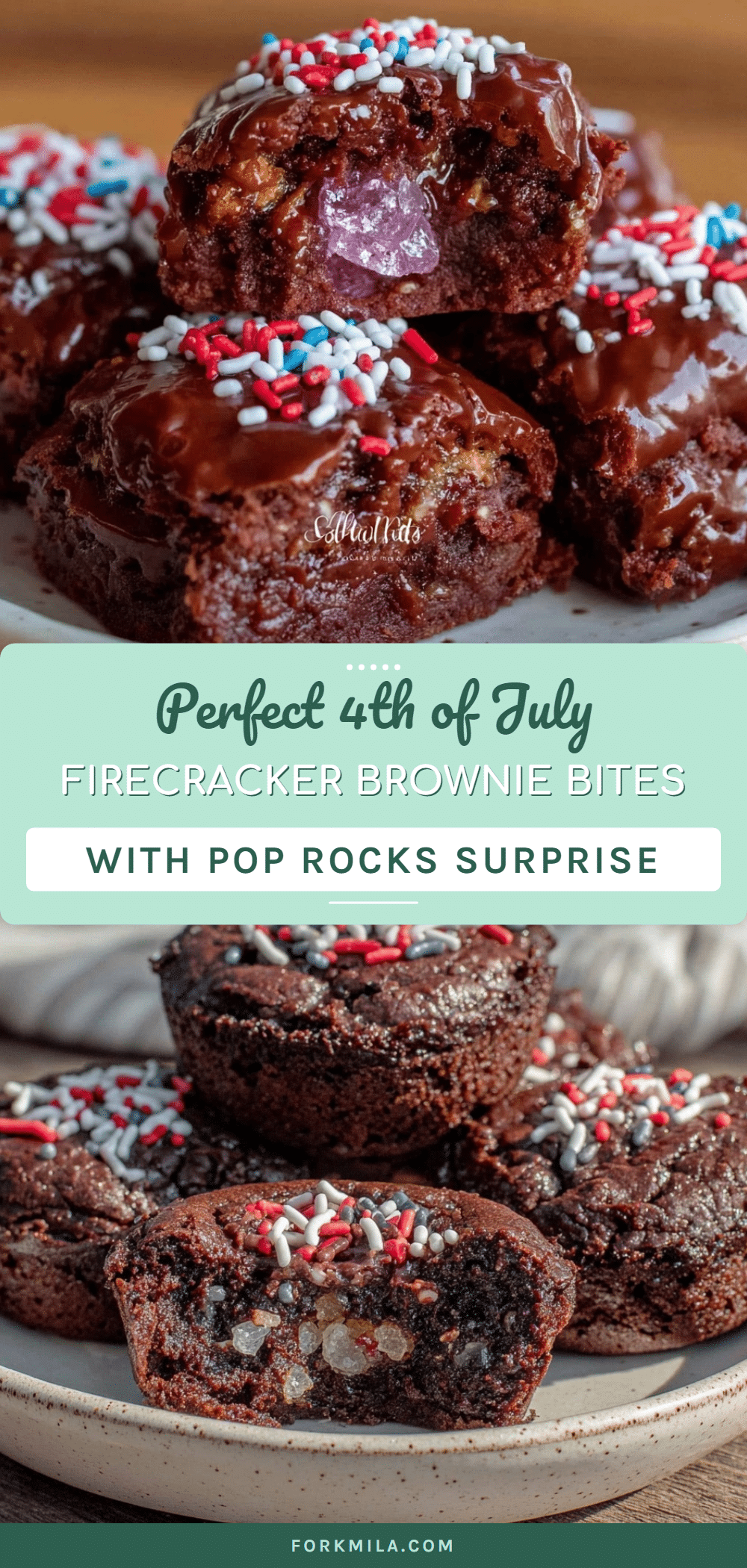 4th of July Firecracker Brownie Bites recipe