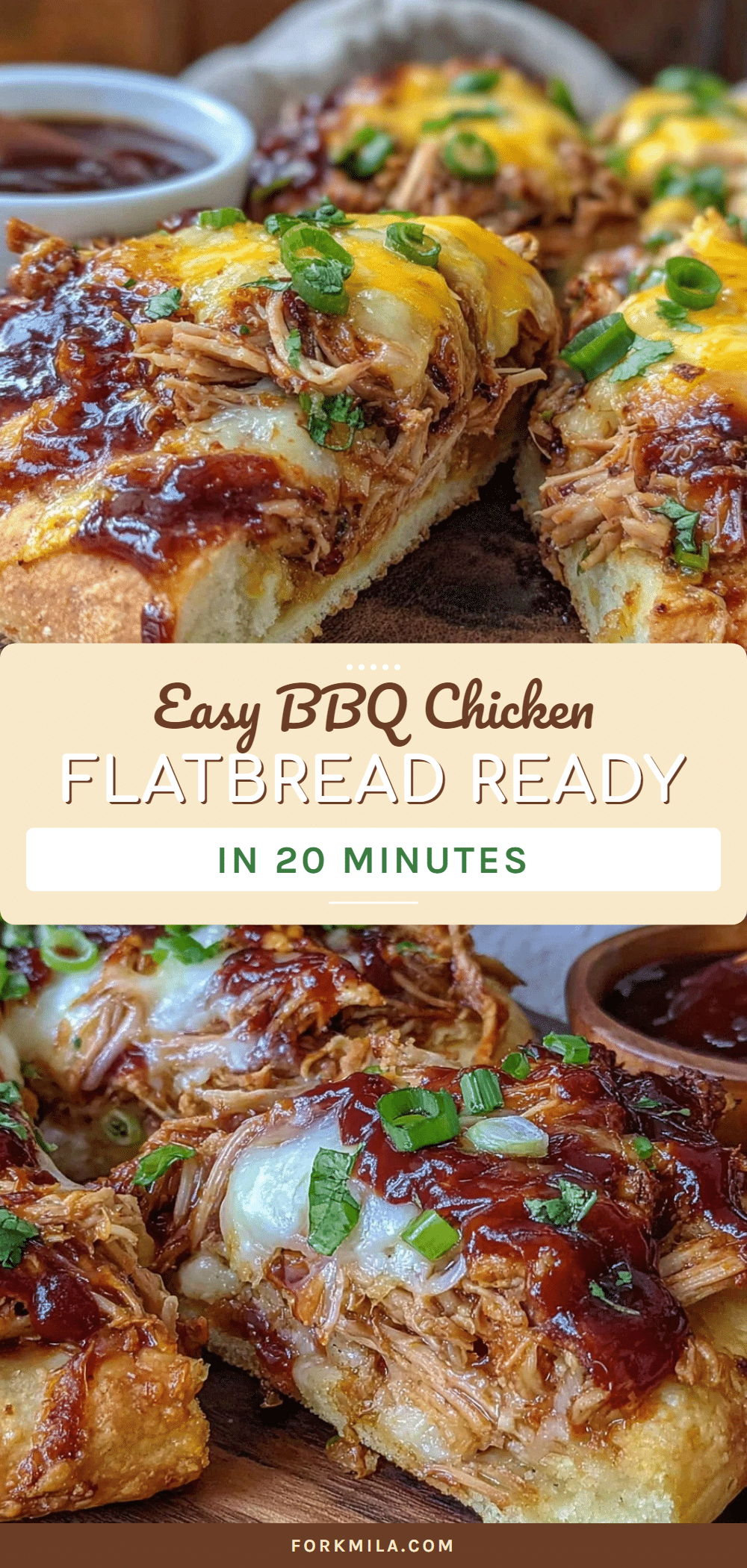 BBQ chicken flatbread recipe