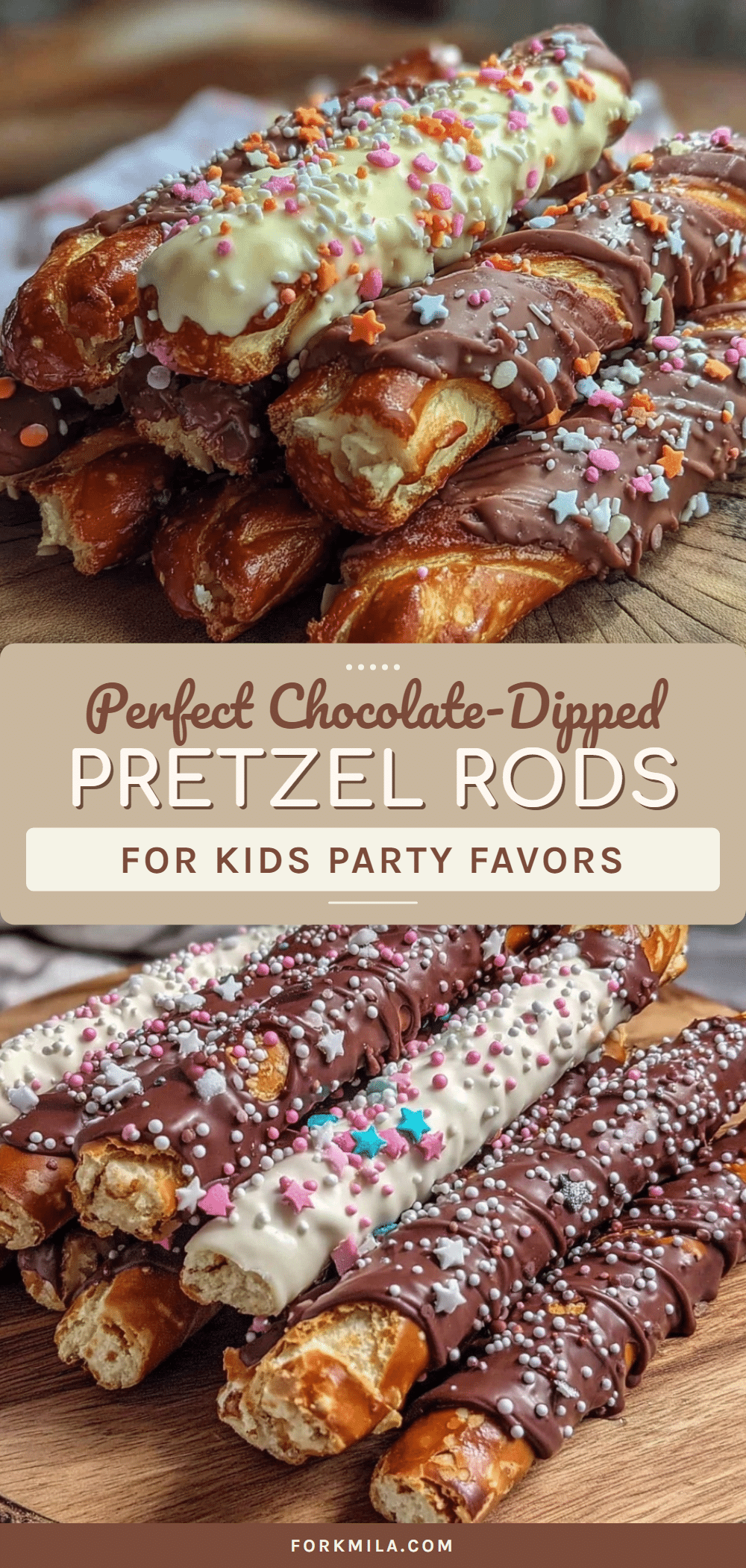 chocolate-dipped pretzel rods recipe