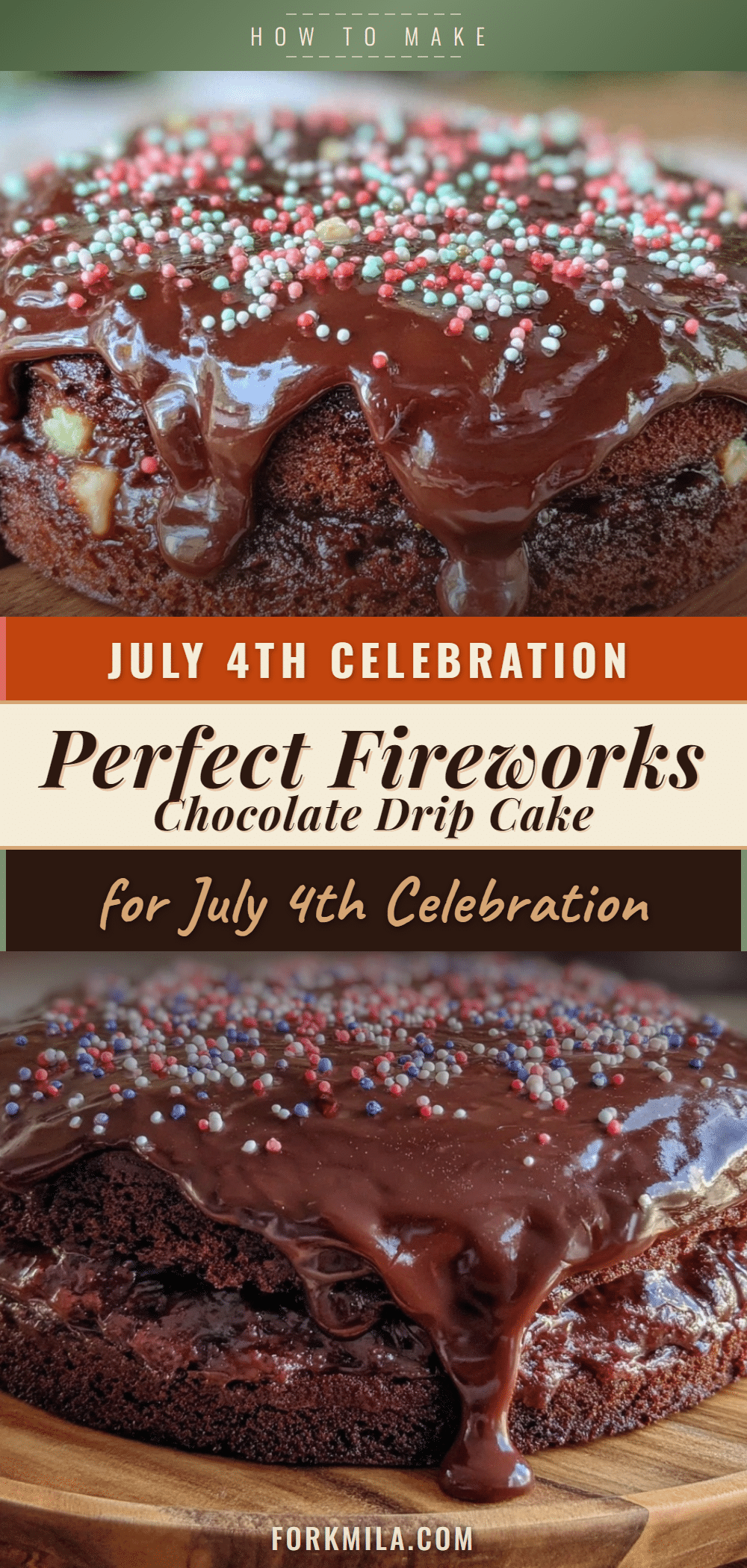 fireworks chocolate drip cake recipe
