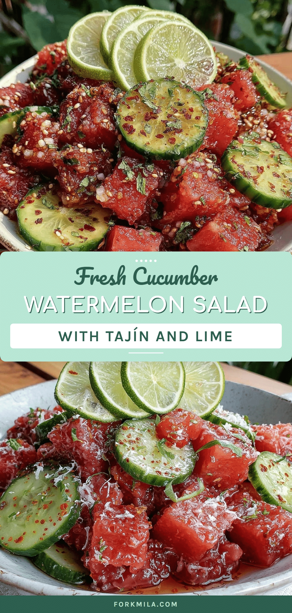 Fresh Cucumber Watermelon Salad recipe