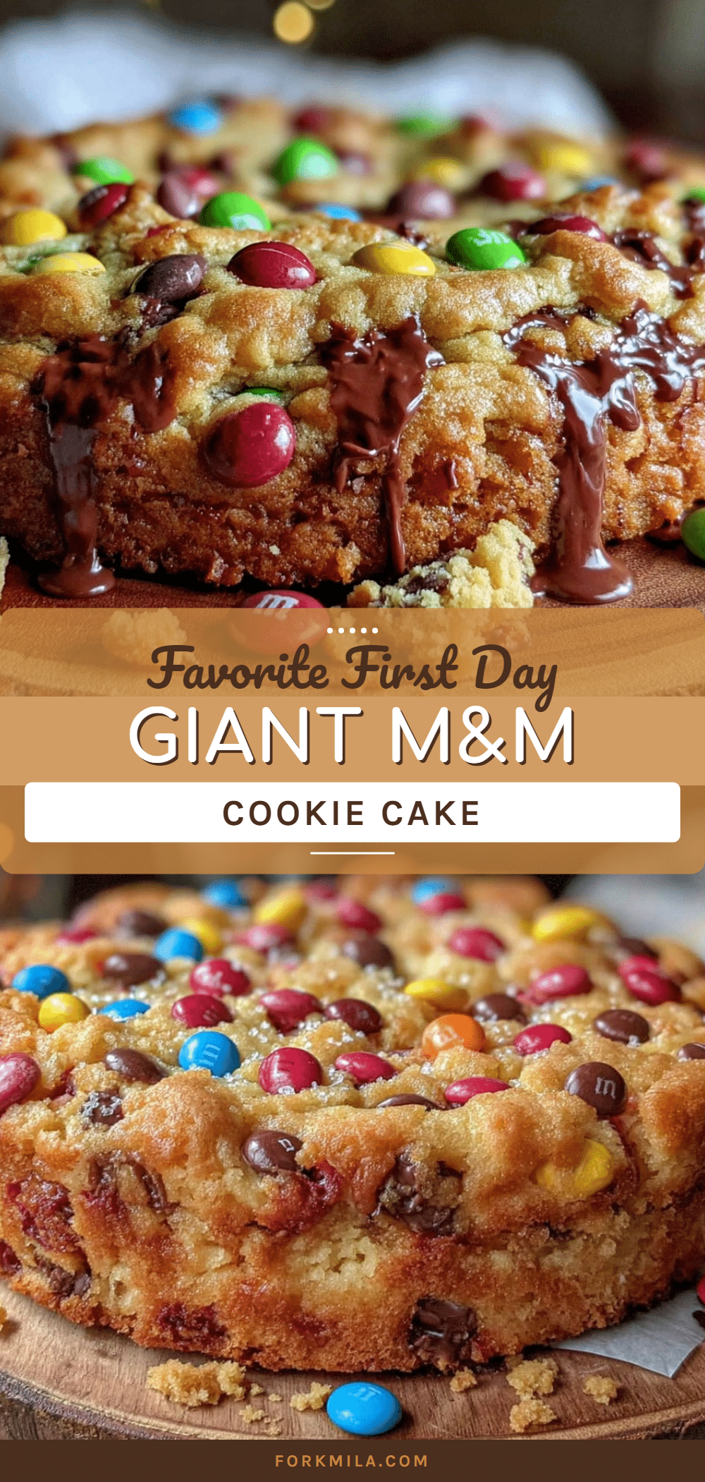 giant M&M cookie cake recipe recipe