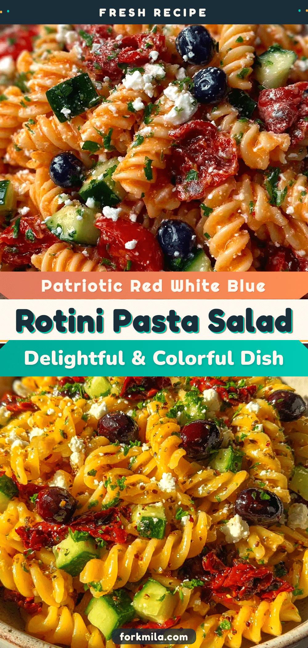 patriotic rotini pasta salad recipe