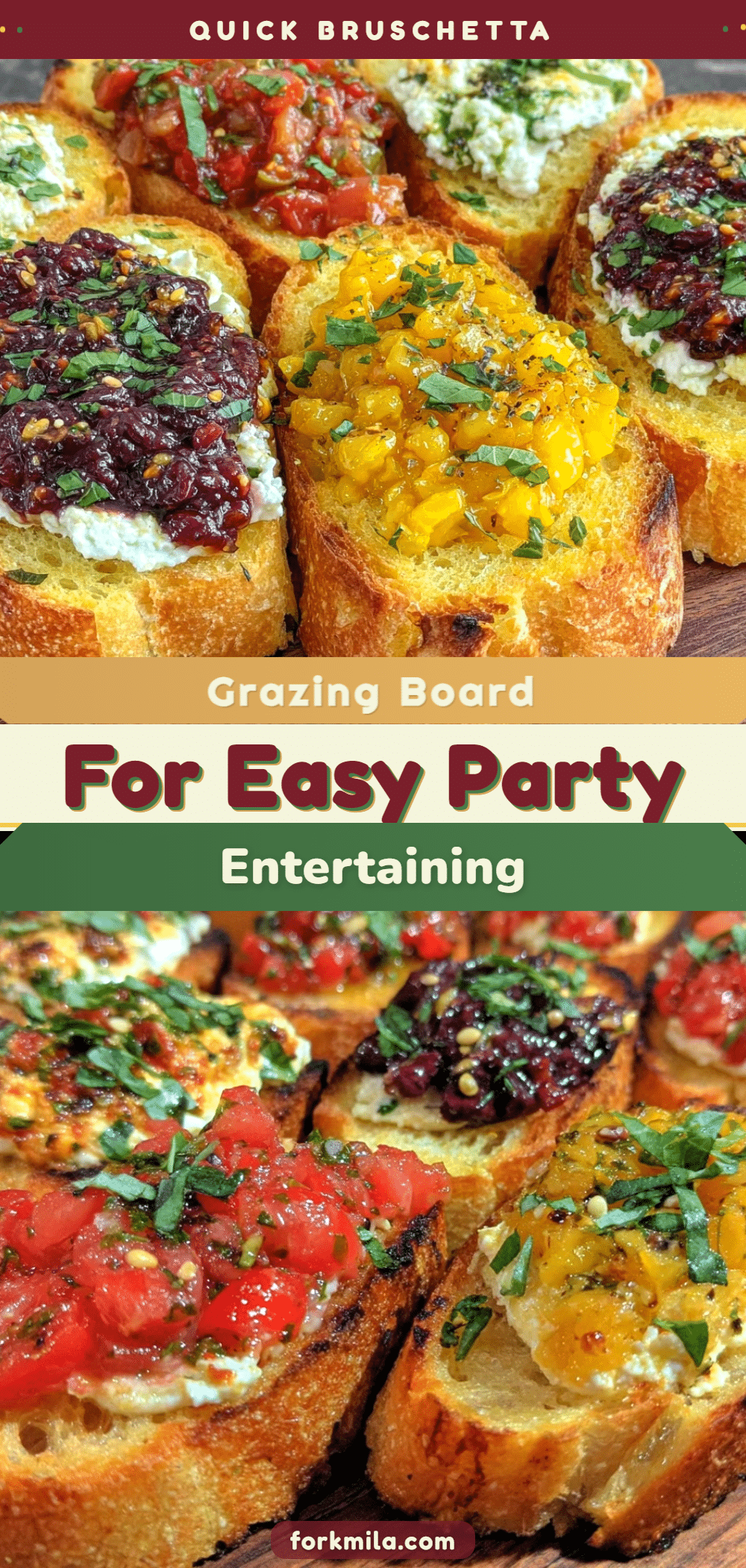 quick bruschetta grazing board recipe