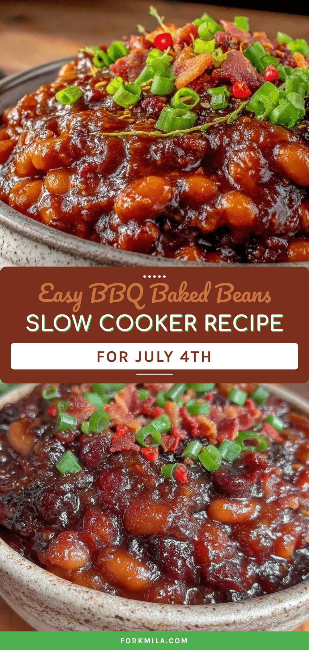 slow cooker BBQ baked beans recipe