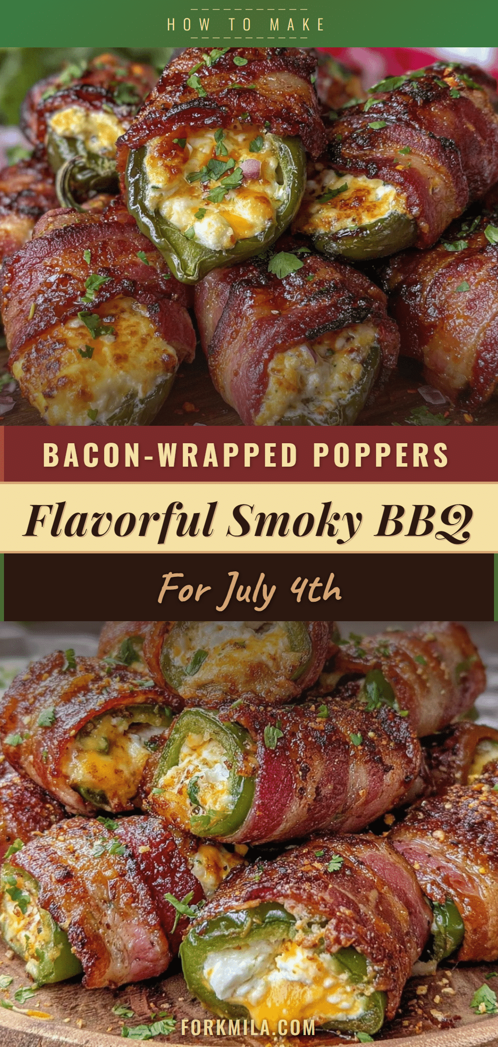 smoky bbq bacon-wrapped jalapeño poppers recipe
