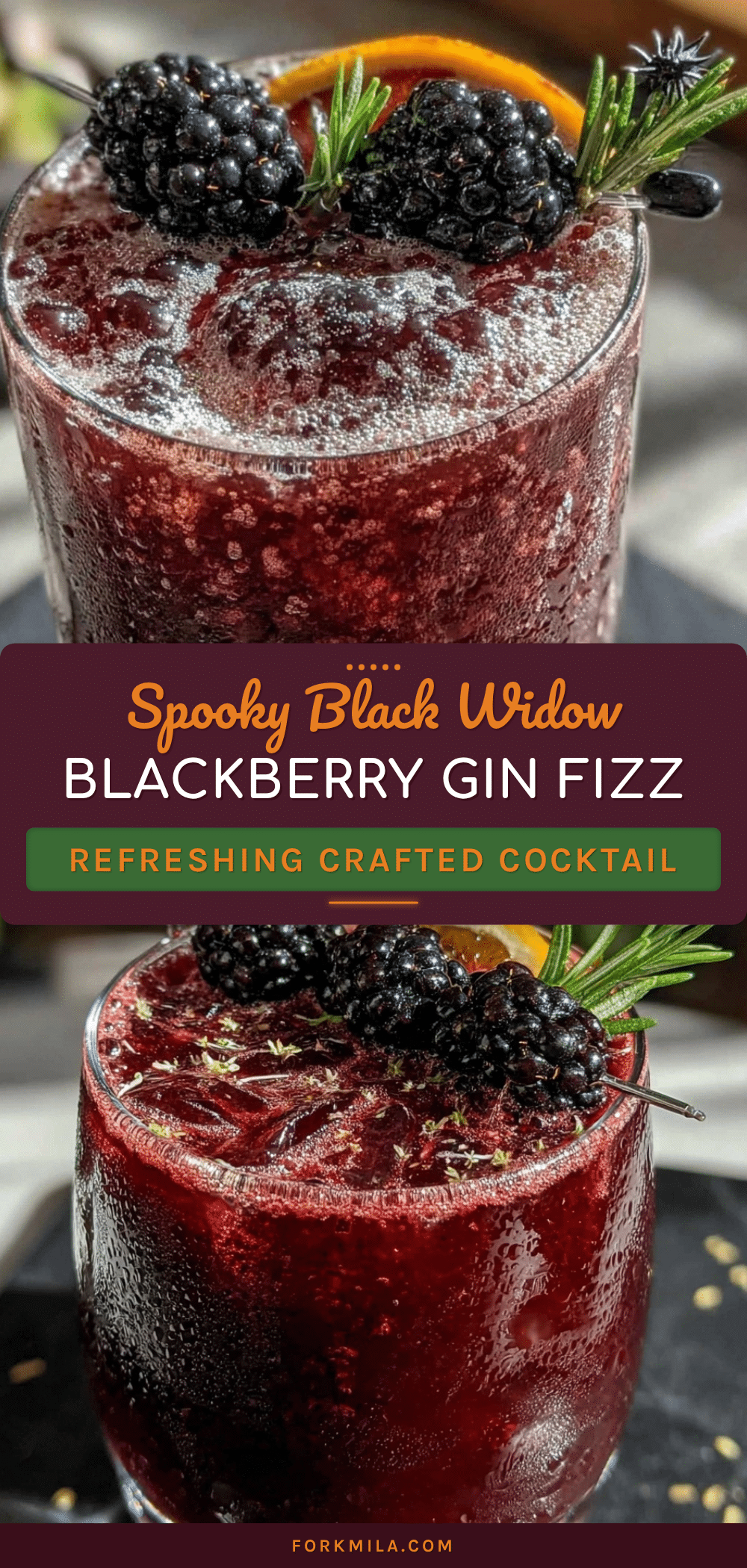 Black Widow Blackberry Gin Fizz recipe