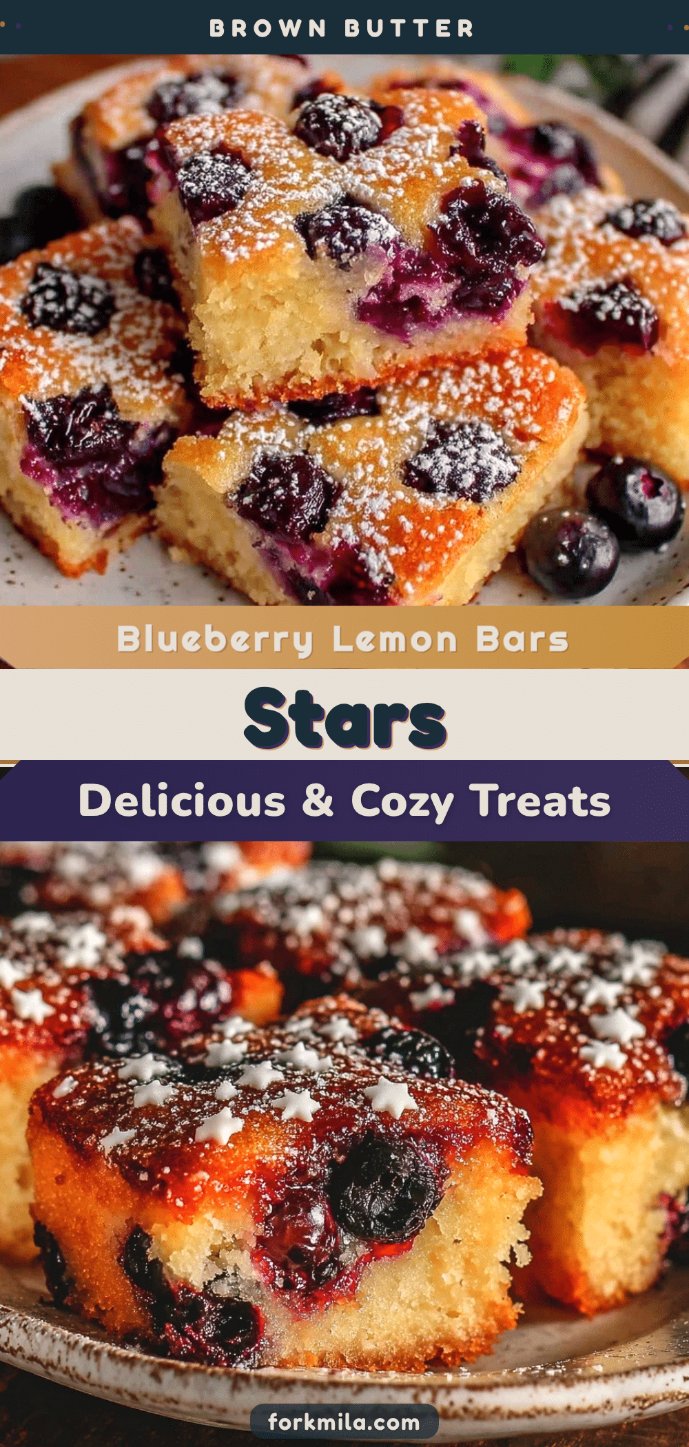 brown butter blueberry lemon bars recipe