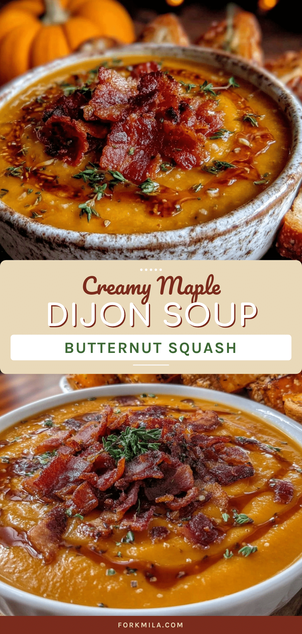 creamy maple dijon roasted butternut squash soup recipe