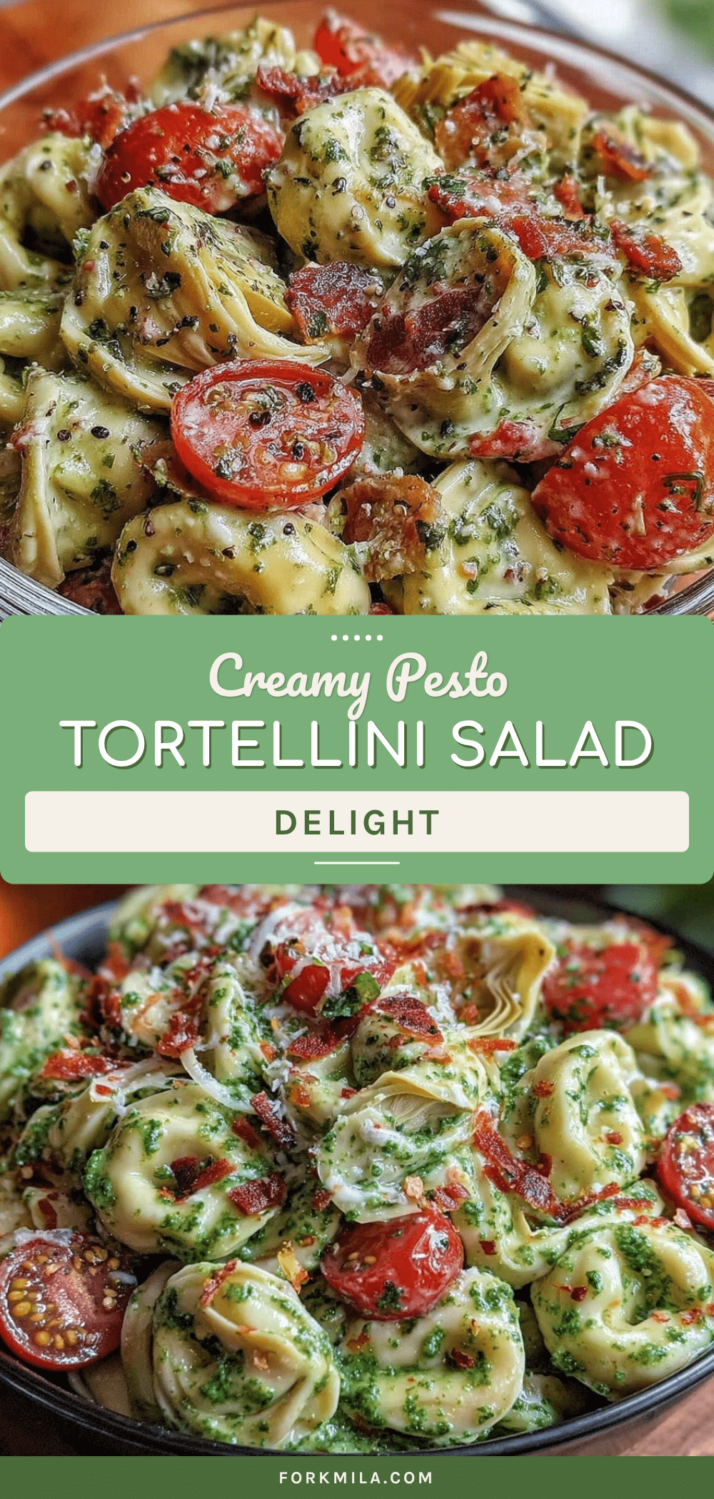 creamy pesto tortellini pasta salad recipe