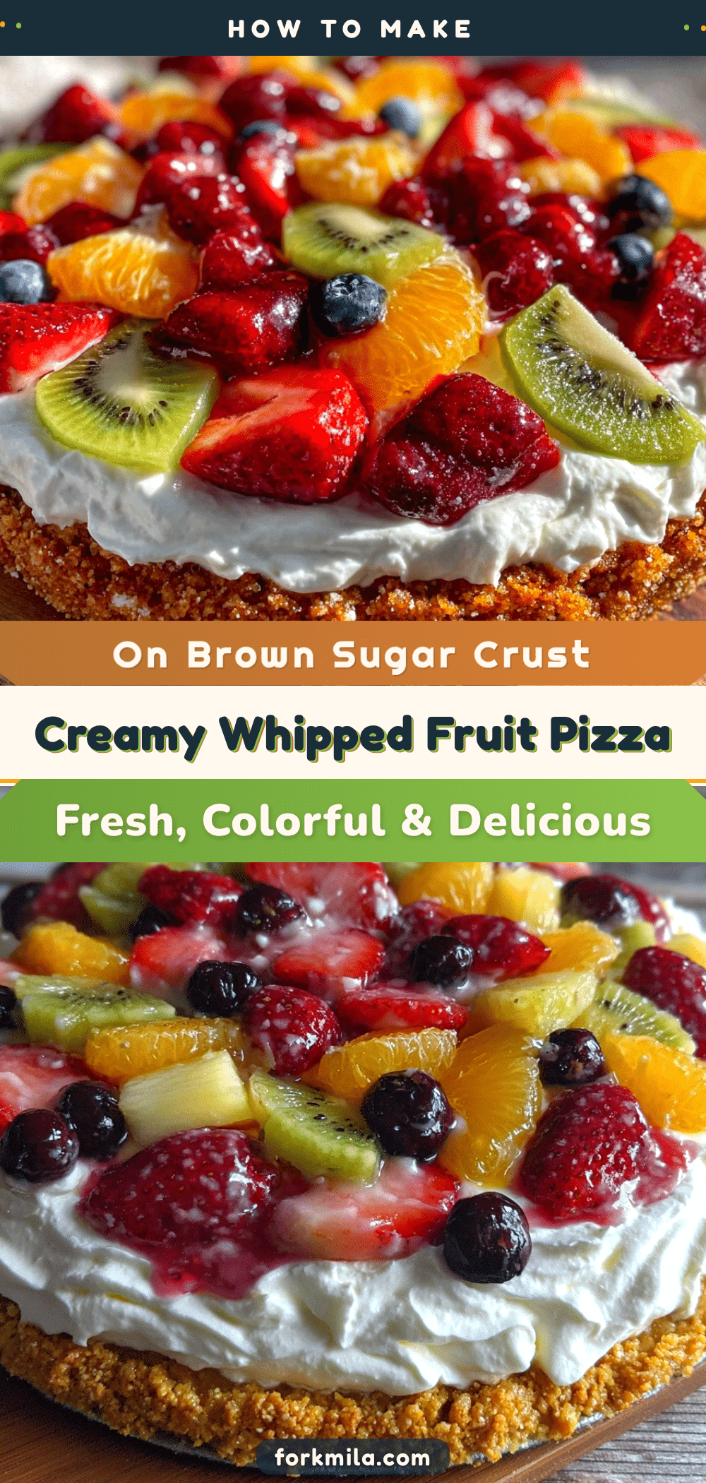 creamy whipped fruit pizza recipe