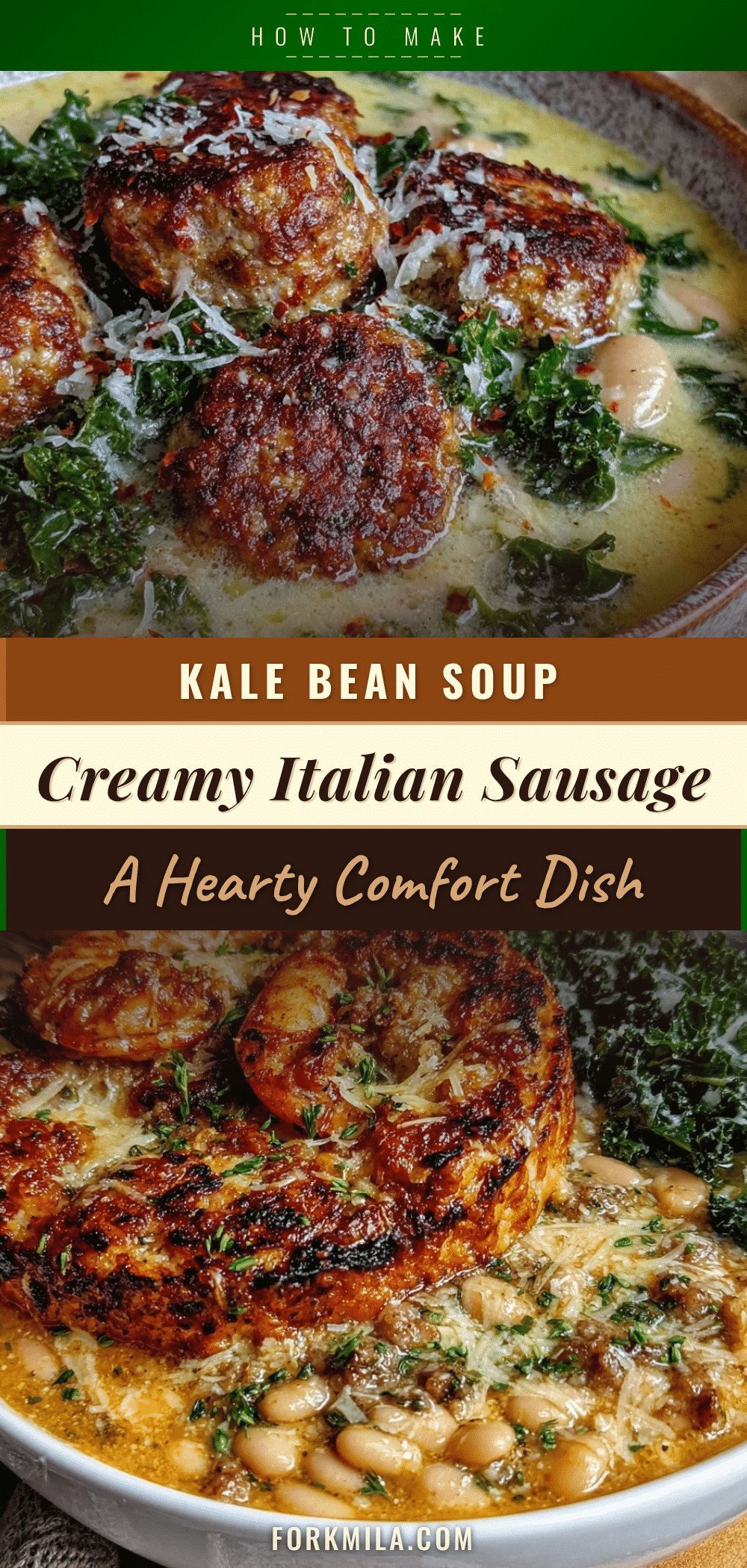 creamy white bean and kale soup with italian sausage recipe