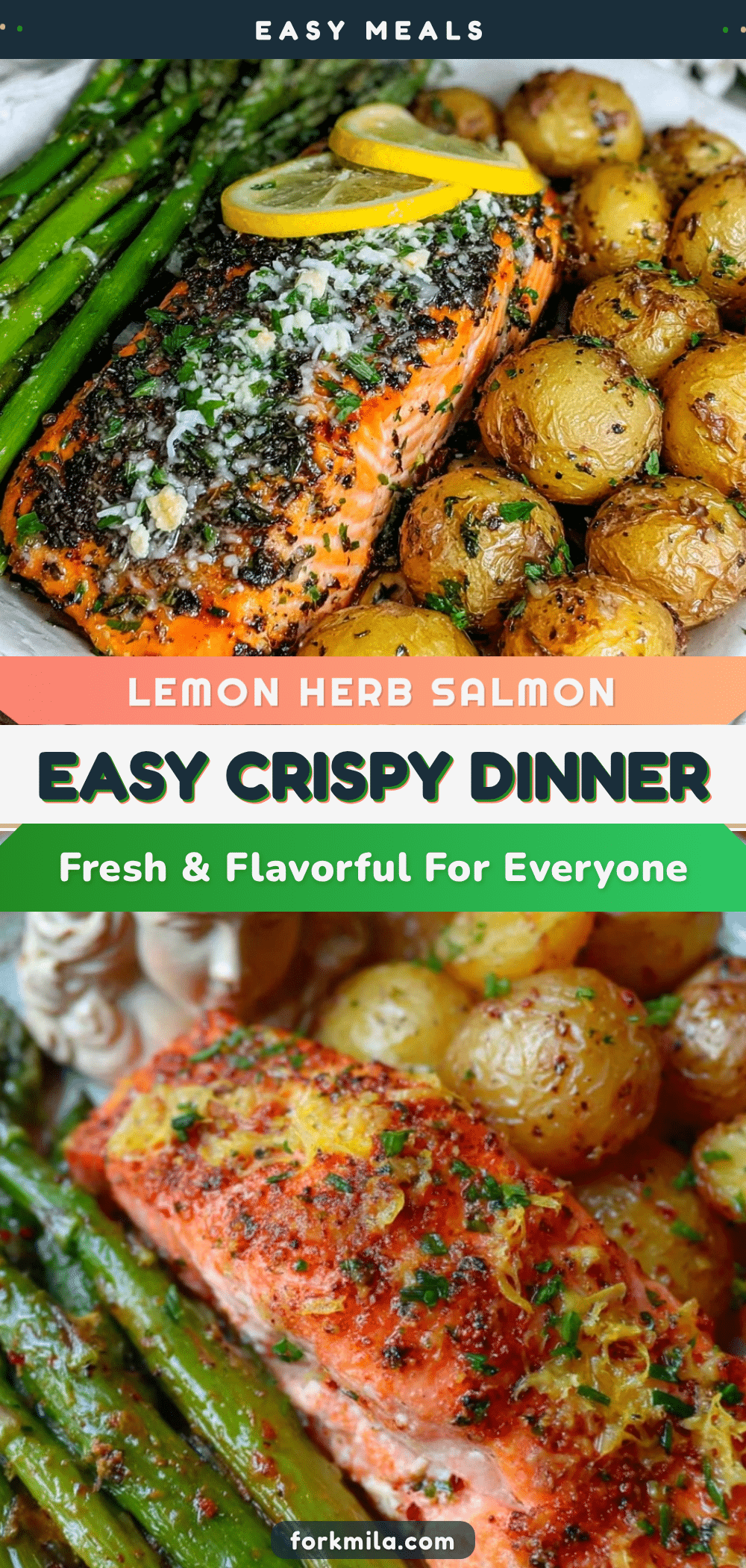 crispy baked lemon herb salmon recipe