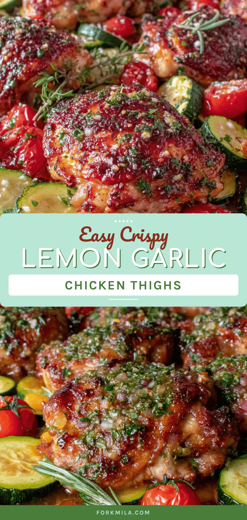 crispy lemon garlic chicken thighs recipe