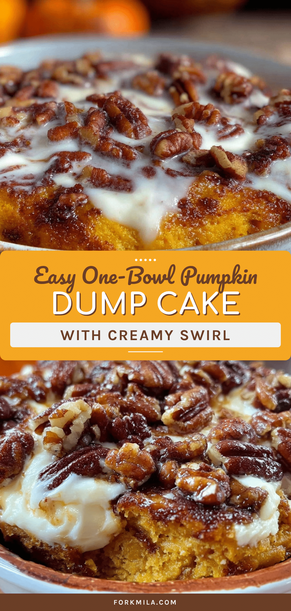 easy one-bowl pumpkin dump cake recipe