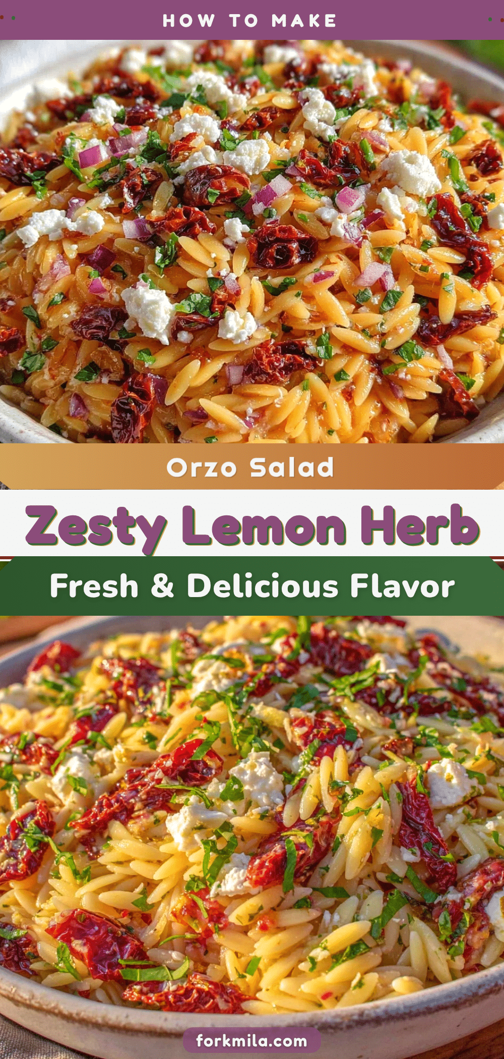 fresh lemon herb orzo pasta salad recipe