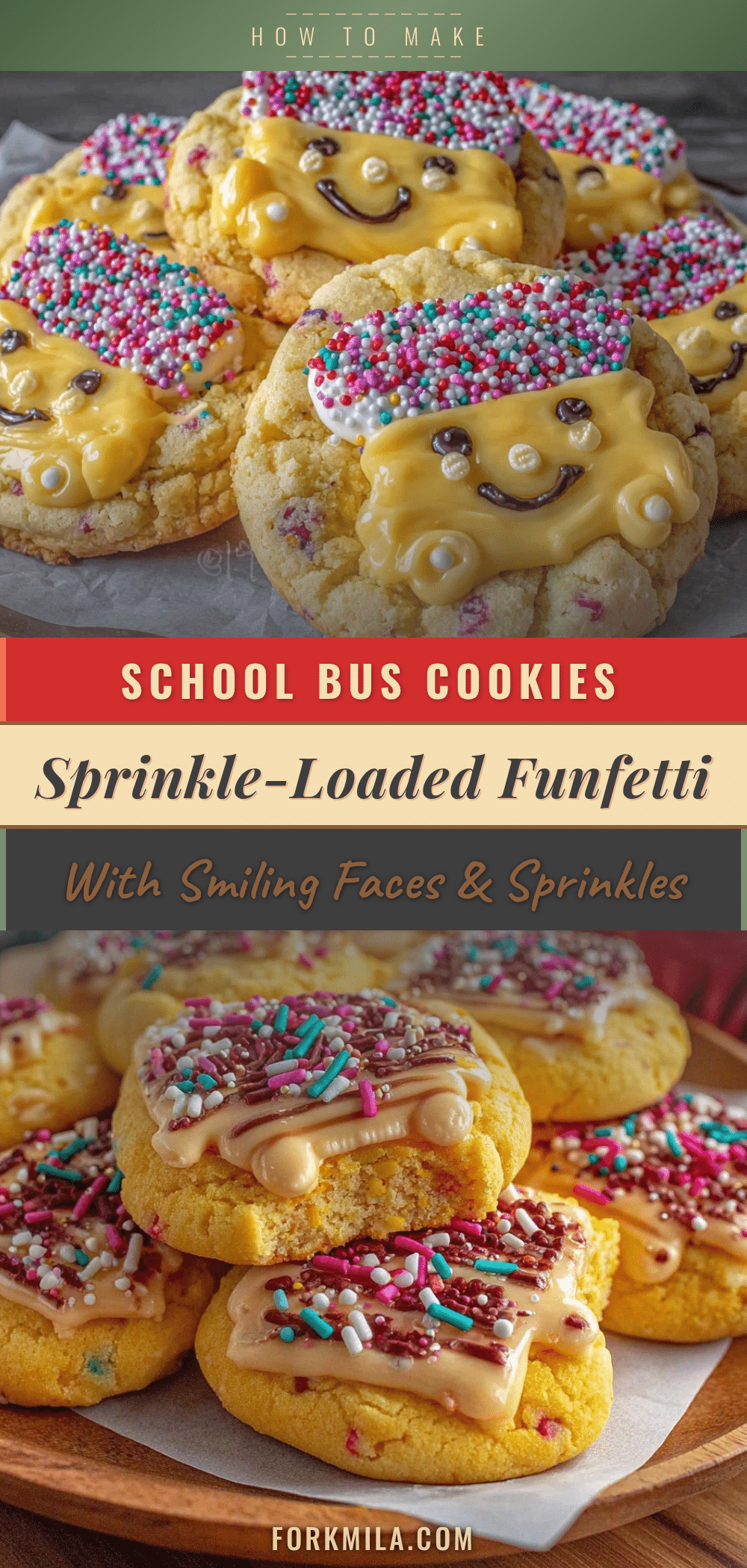 Funfetti School Bus Cookies recipe