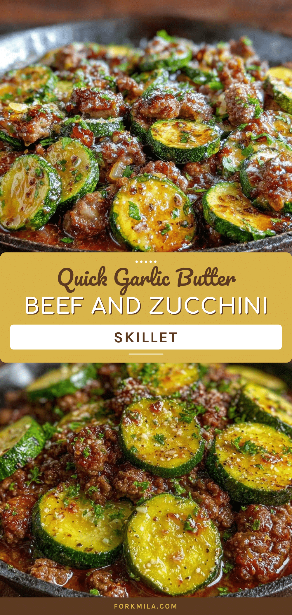 garlic butter ground beef and zucchini skillet recipe