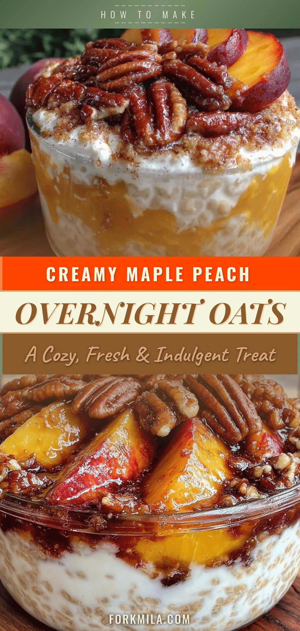 maple peach overnight oats recipe
