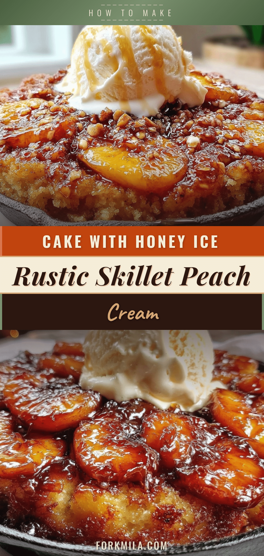 skillet peach cake recipe