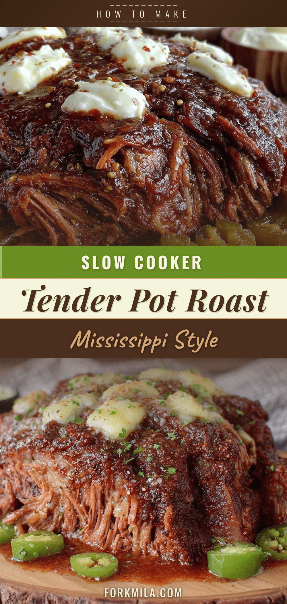 Slow Cooker Mississippi Pot Roast recipe