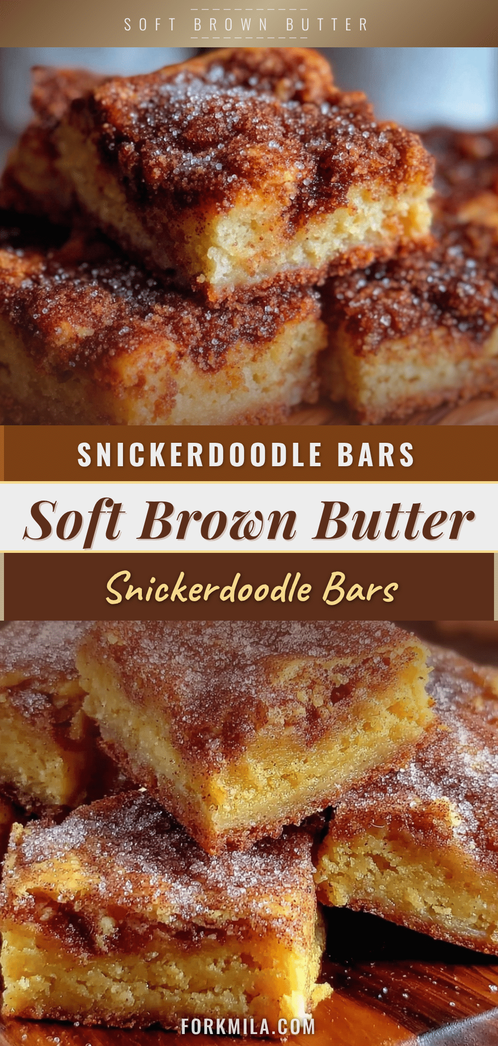 soft brown butter snickerdoodle bars recipe