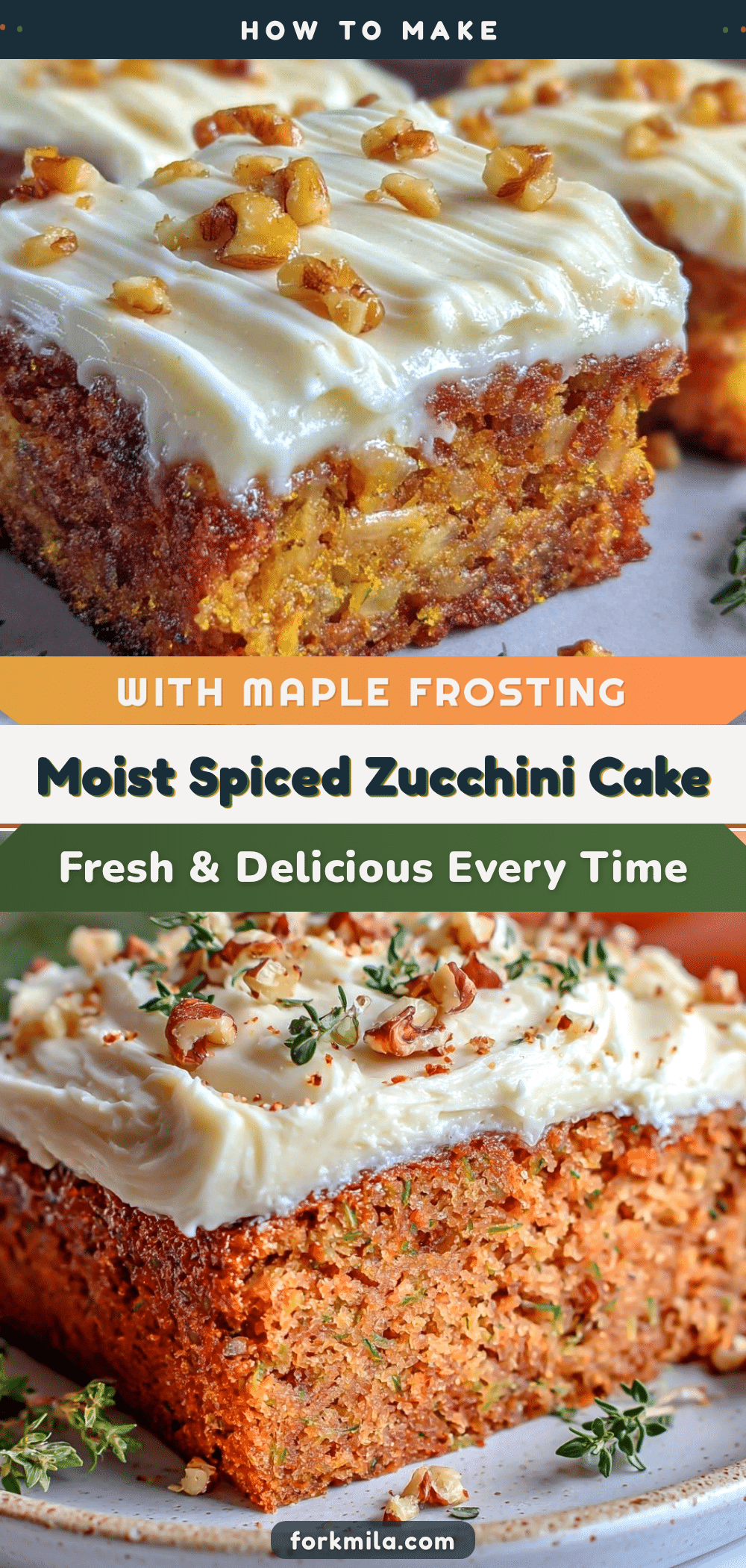 spiced zucchini sheet cake recipe