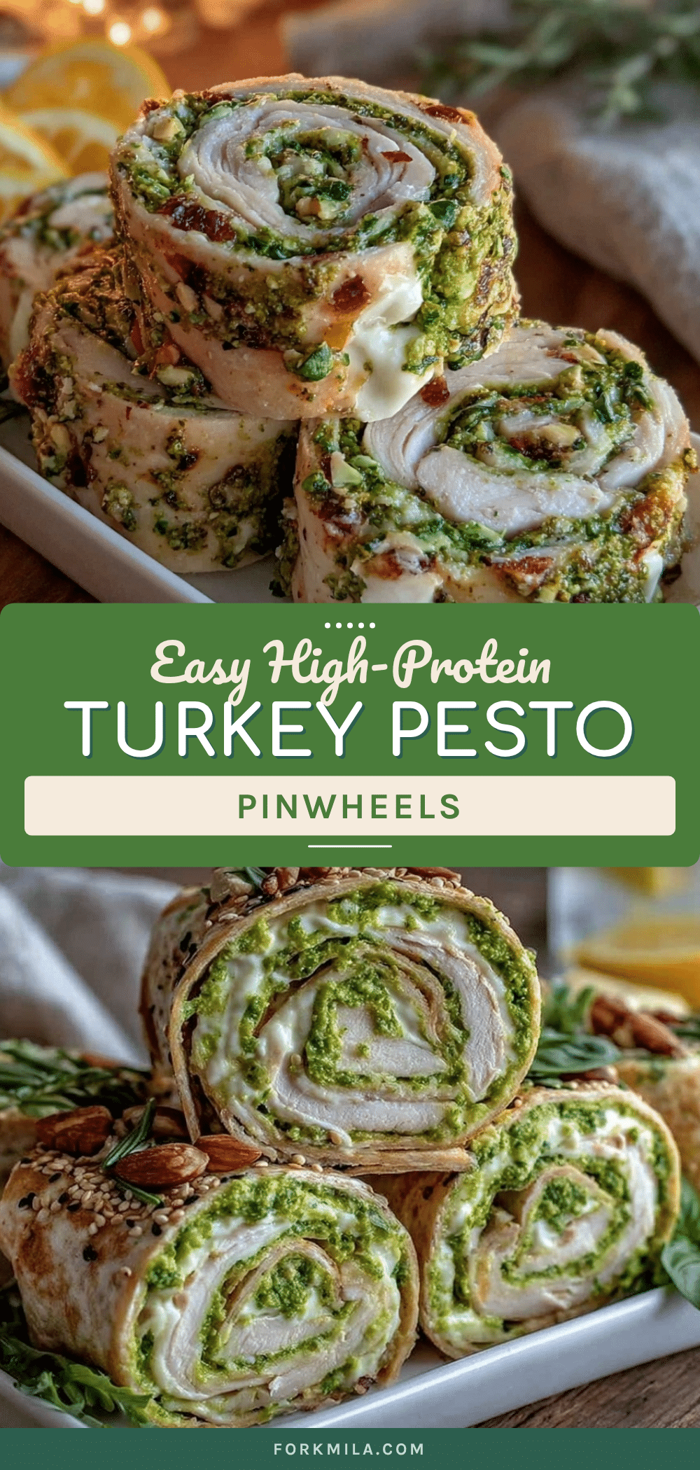 turkey pesto pinwheel wraps recipe
