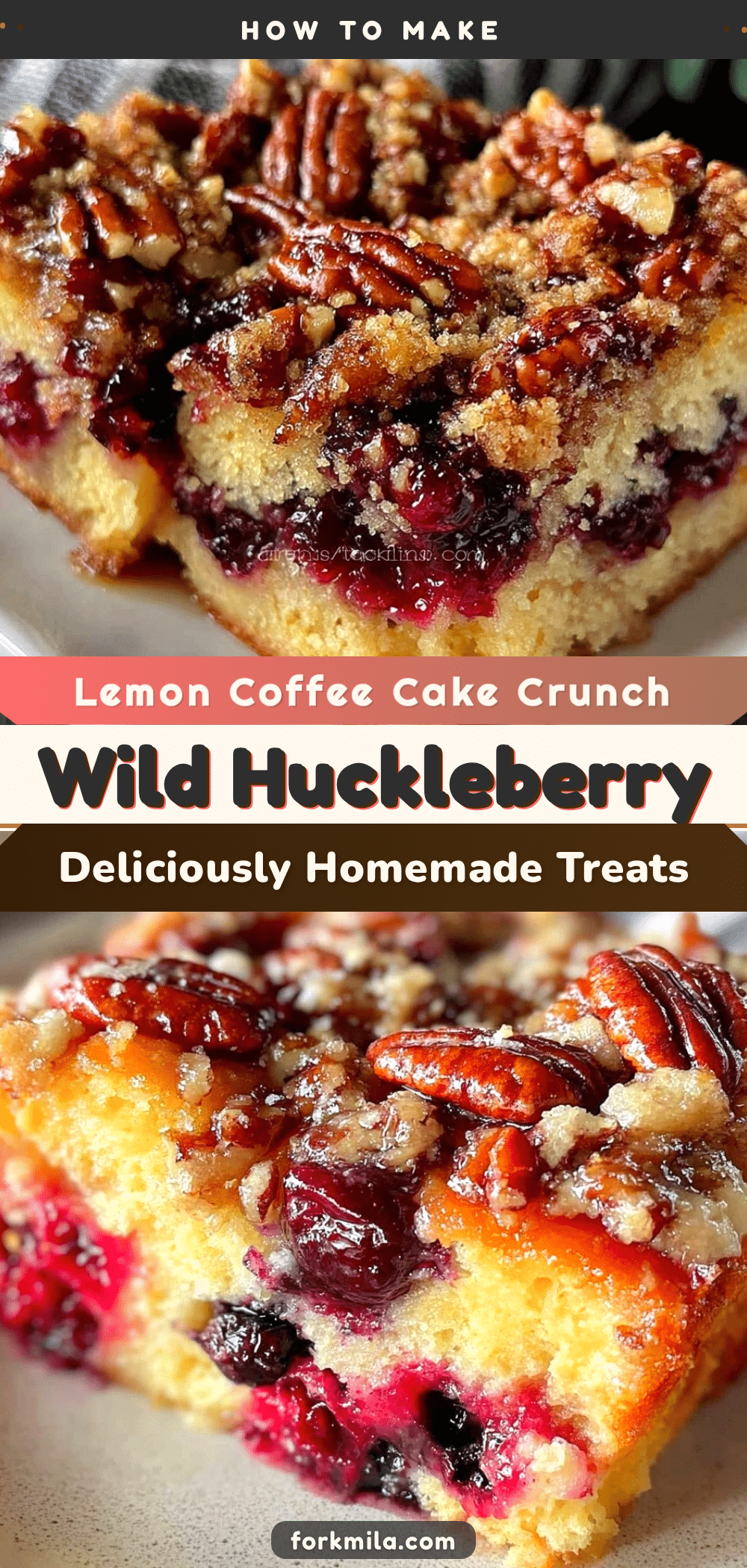 wild huckleberry lemon coffee cake recipe