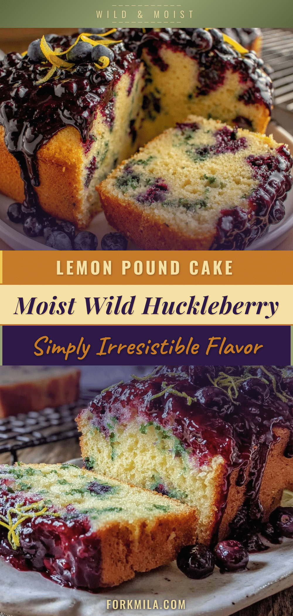 wild huckleberry lemon pound cake recipe