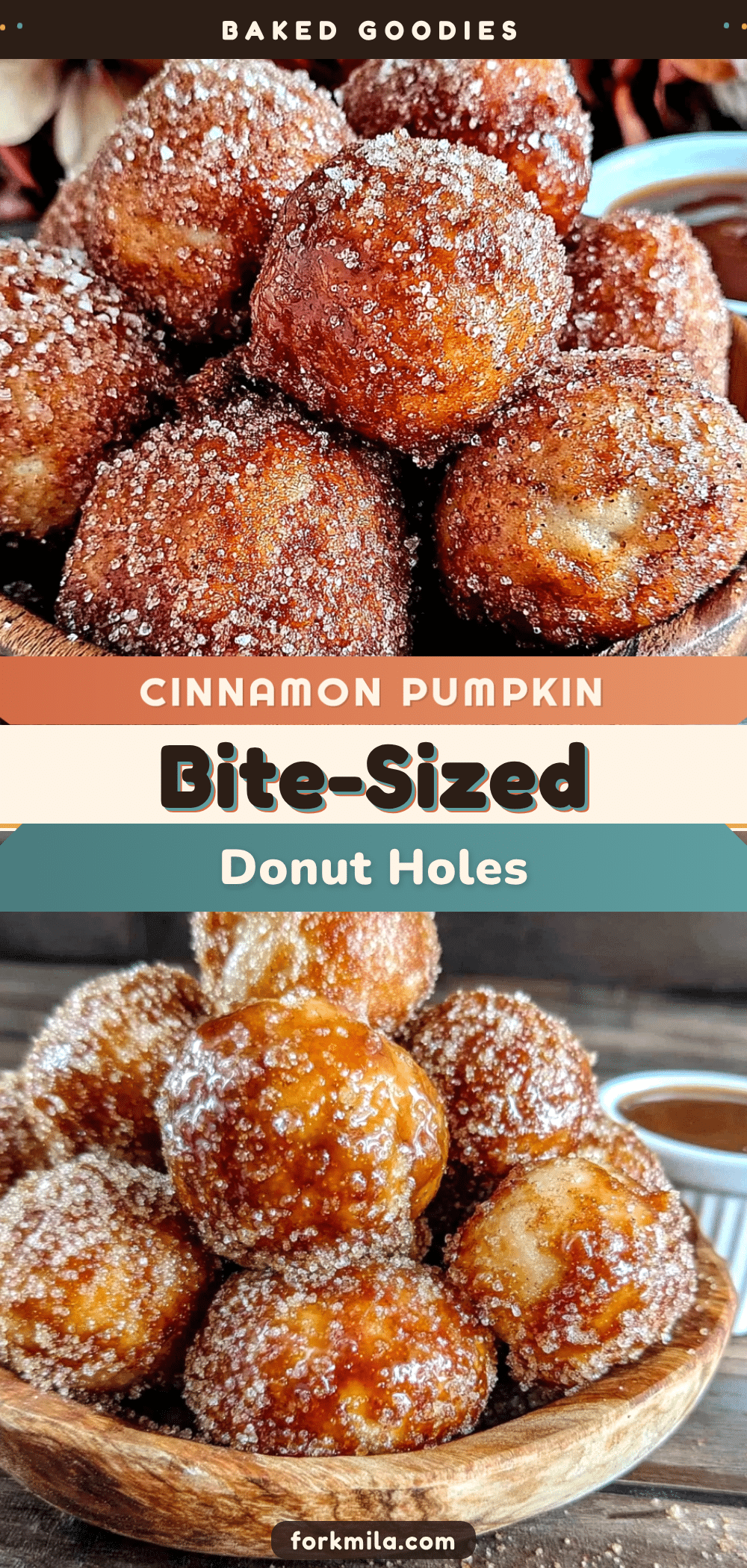 baked cinnamon sugar pumpkin donut holes recipe