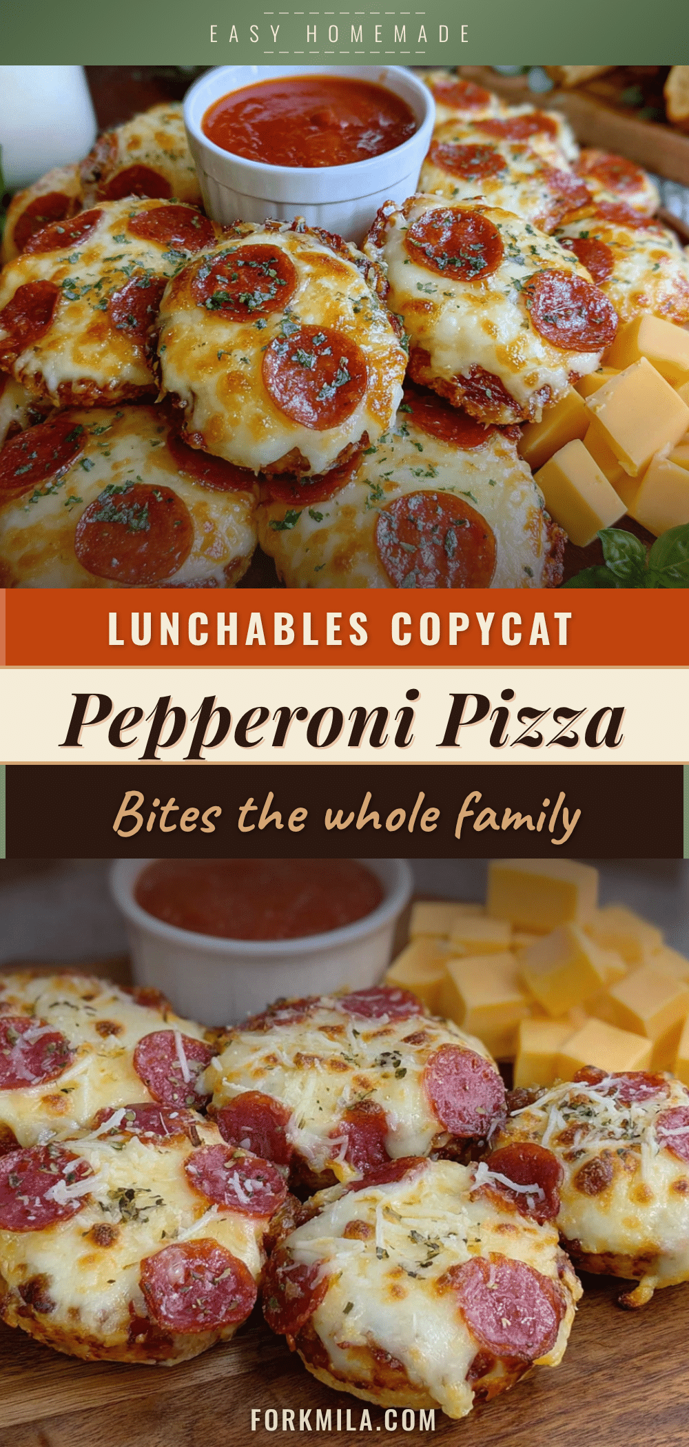 Copycat Pepperoni Pizza Lunchable Bites recipe