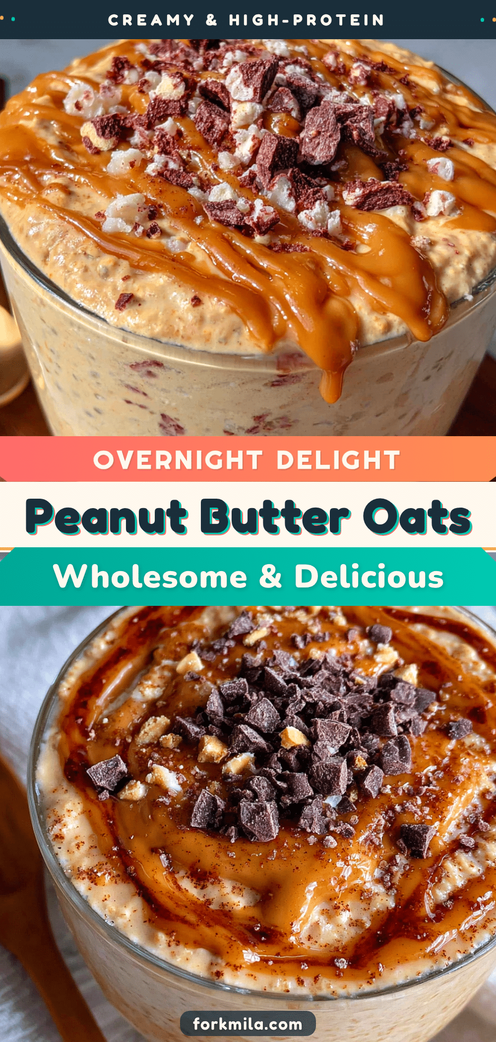 creamy high-protein peanut butter overnight oats recipe