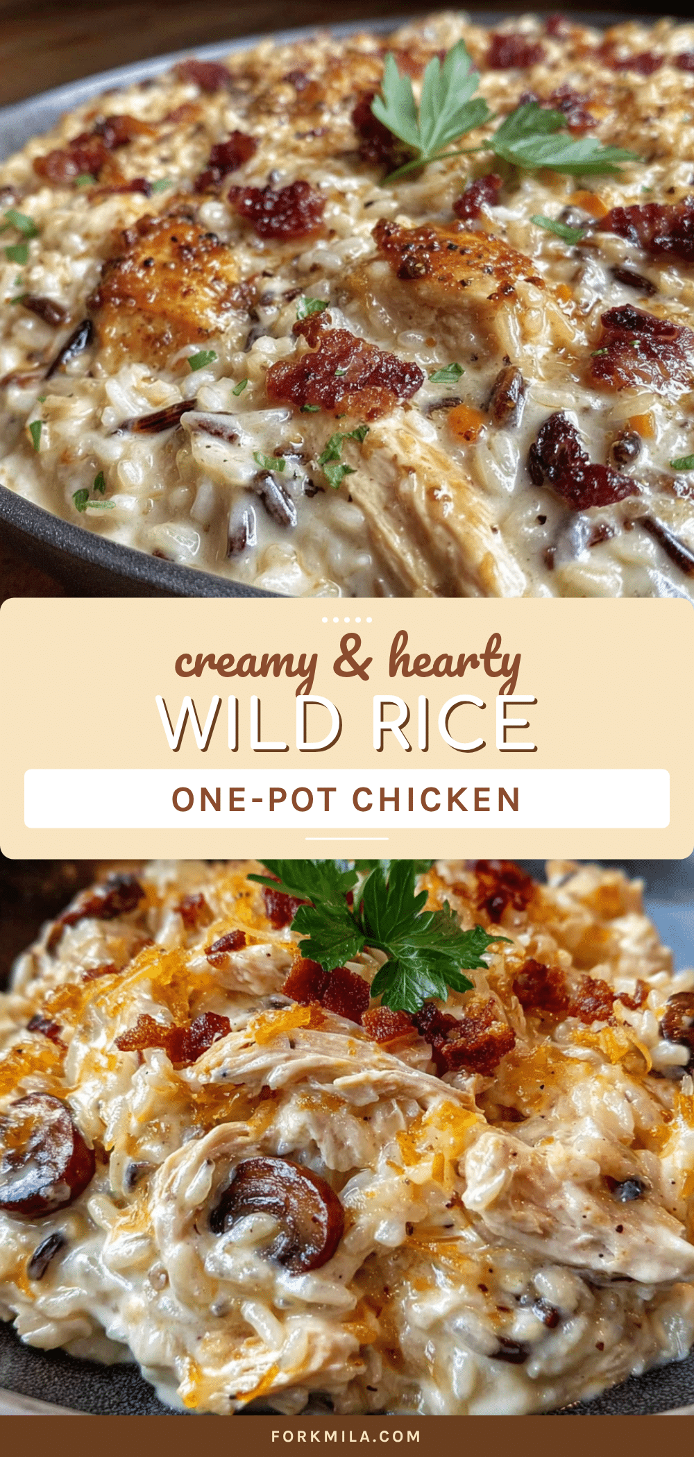 creamy one-pot chicken and wild rice casserole recipe