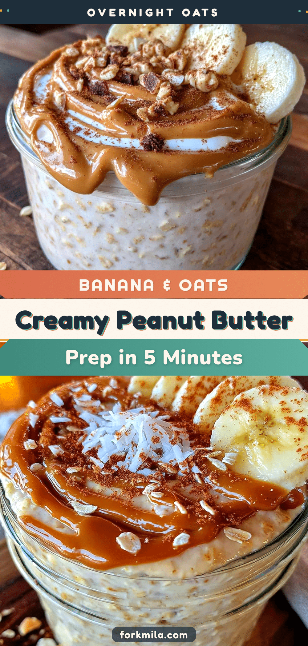 creamy overnight peanut butter banana oats recipe