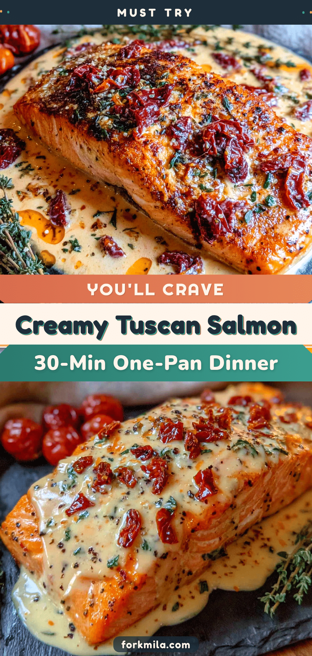 creamy tuscan salmon with sun-dried tomatoes recipe