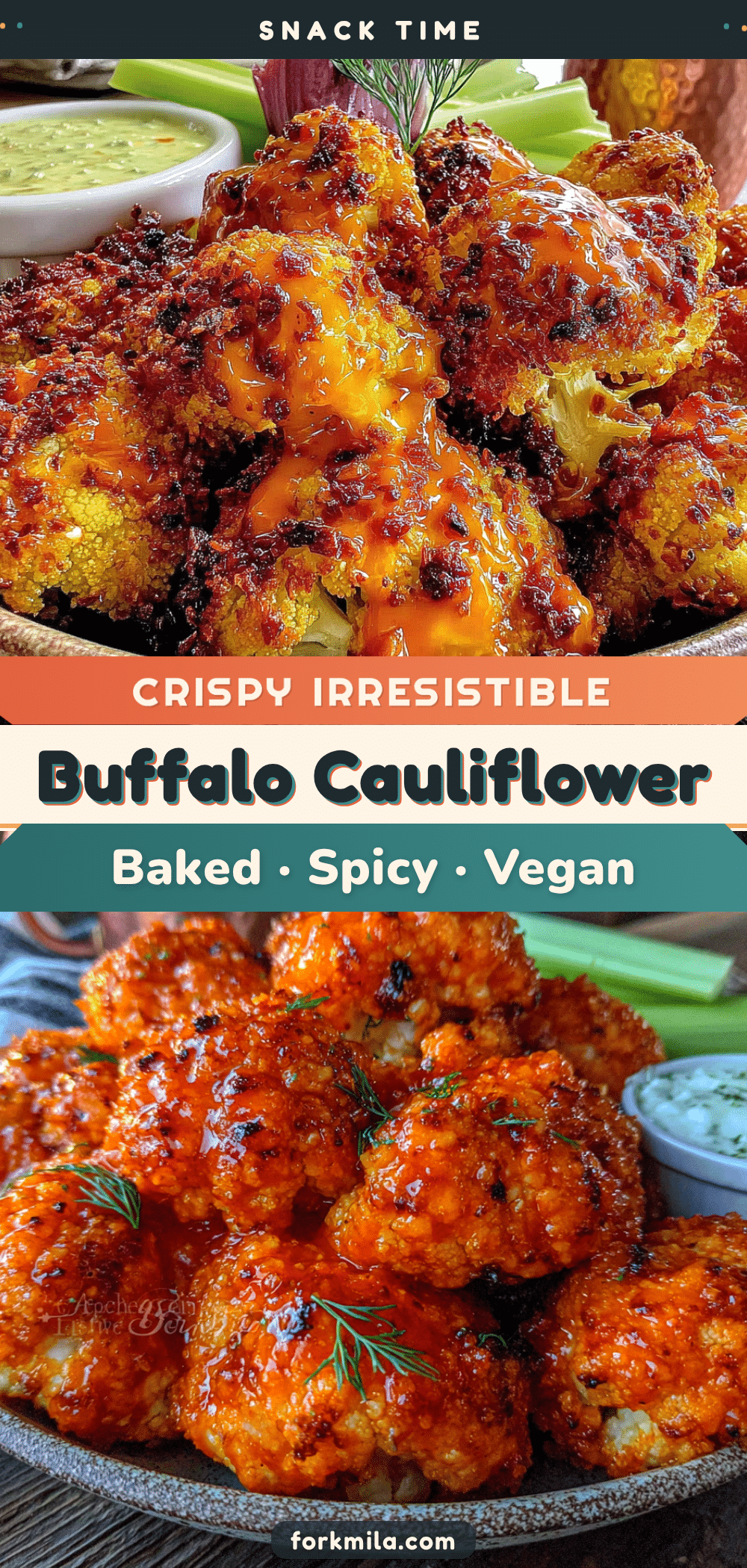 crispy baked buffalo cauliflower bites recipe