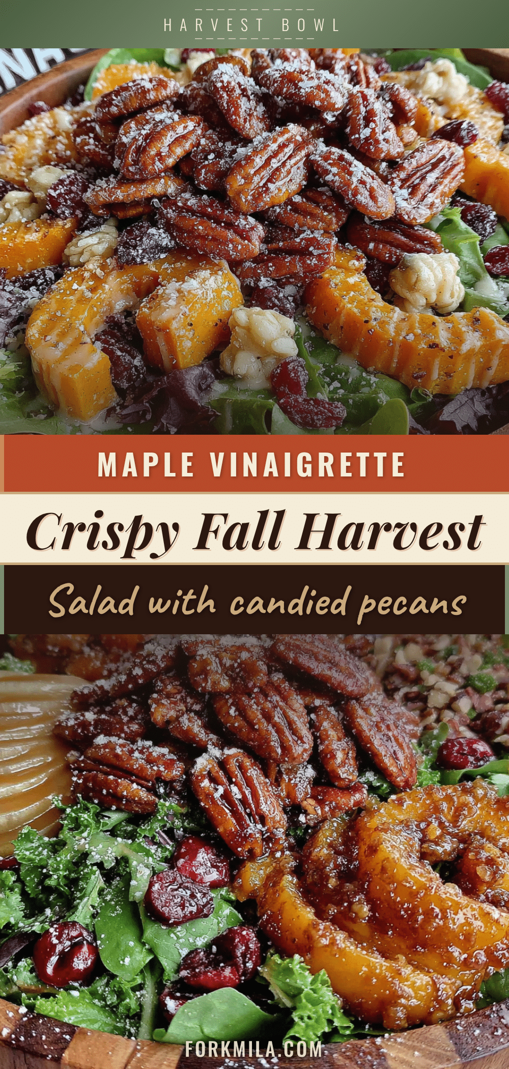 Crispy Fall Harvest Salad with Maple Vinaigrette recipe