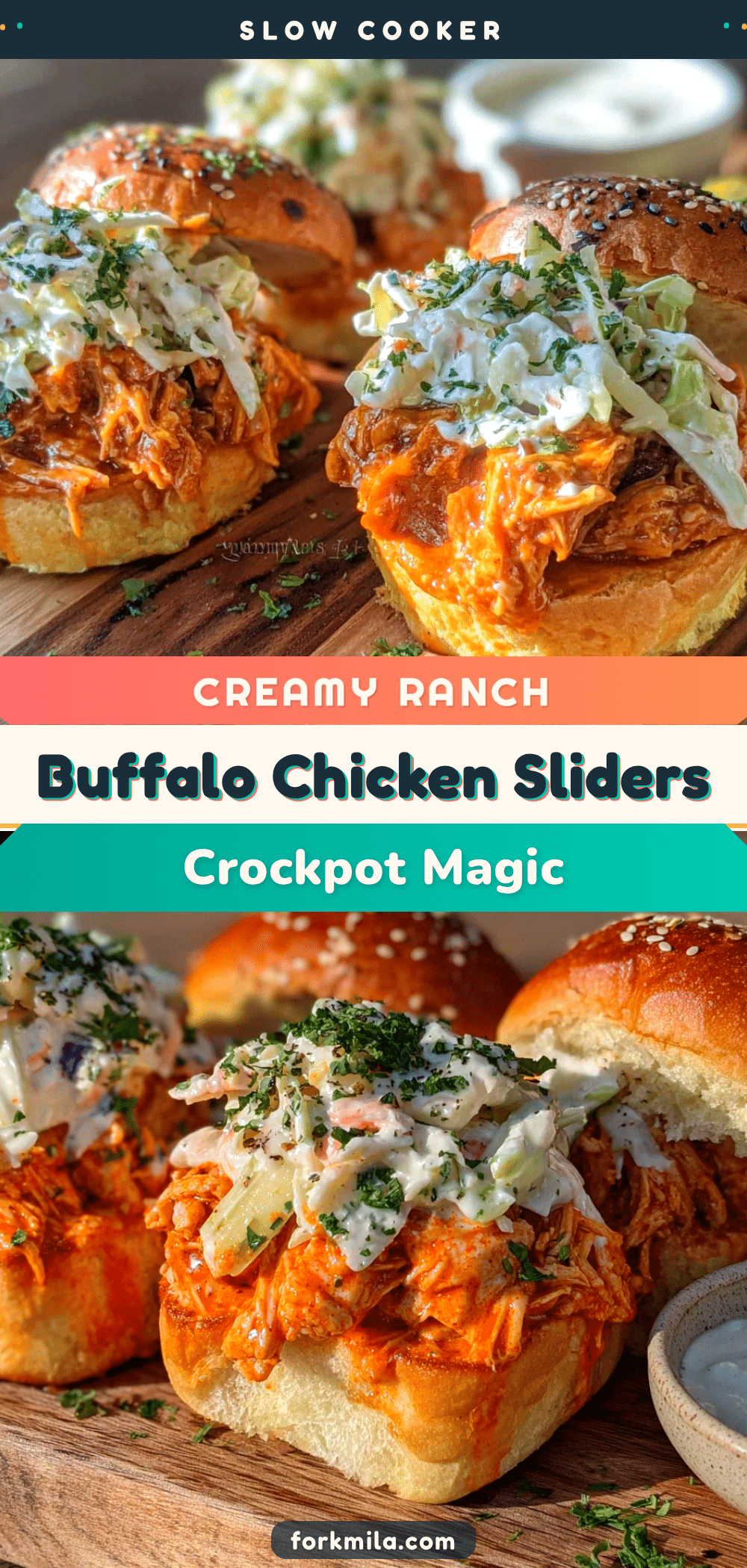crockpot buffalo chicken sliders recipe