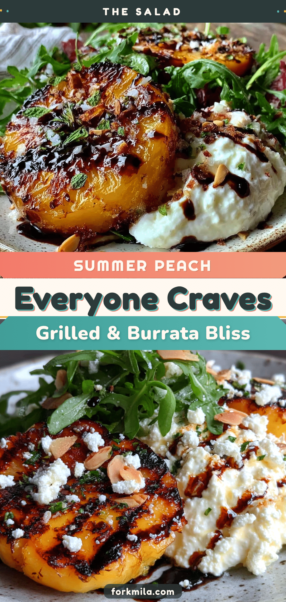 grilled peach and burrata salad recipe