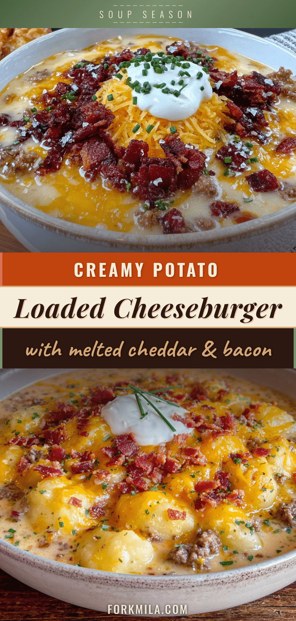 loaded cheeseburger potato soup recipe