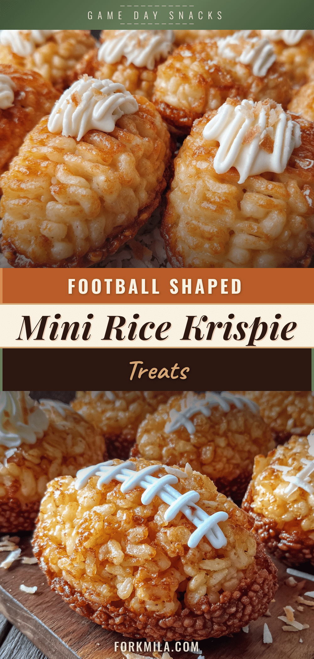 mini football rice krispie treats recipe