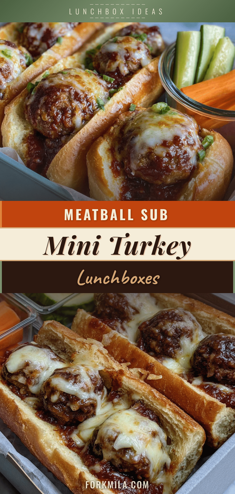 mini turkey meatball sub lunchboxes recipe