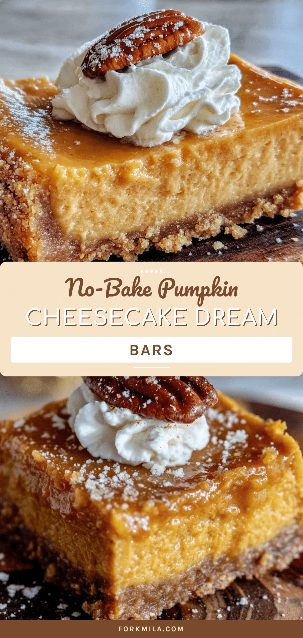 no-bake pumpkin cheesecake bars recipe