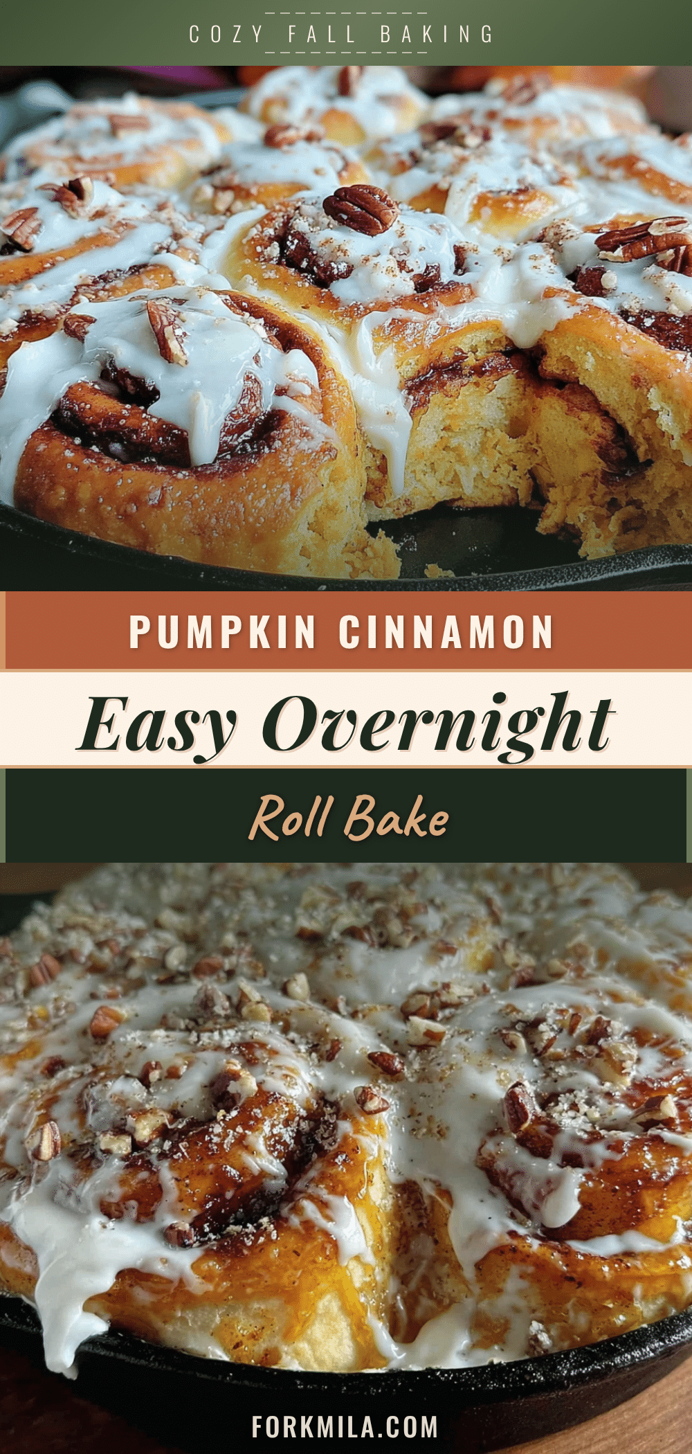 pumpkin cinnamon roll bake recipe