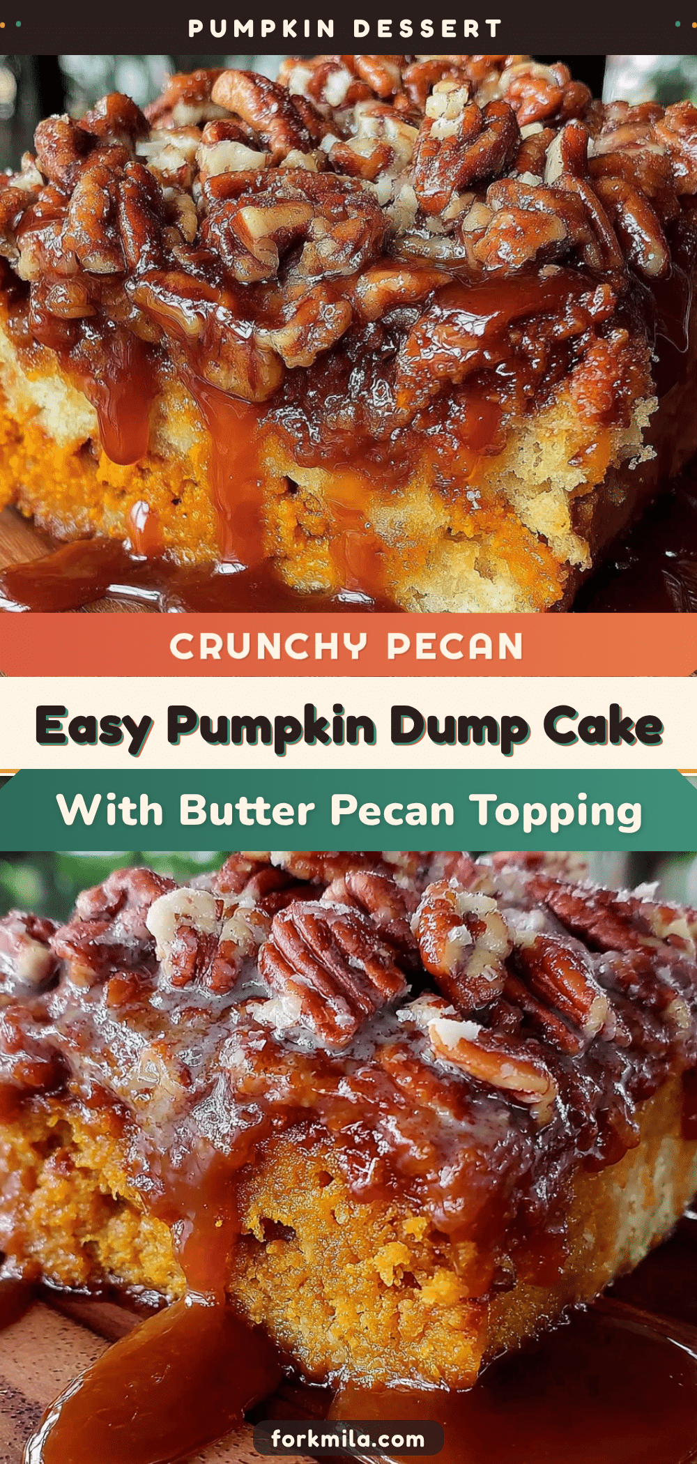 pumpkin dump cake with butter pecan topping recipe