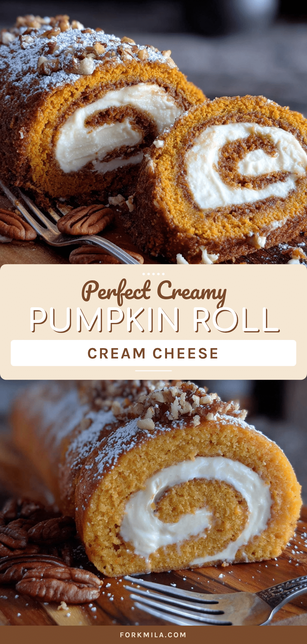 pumpkin roll with cream cheese filling recipe