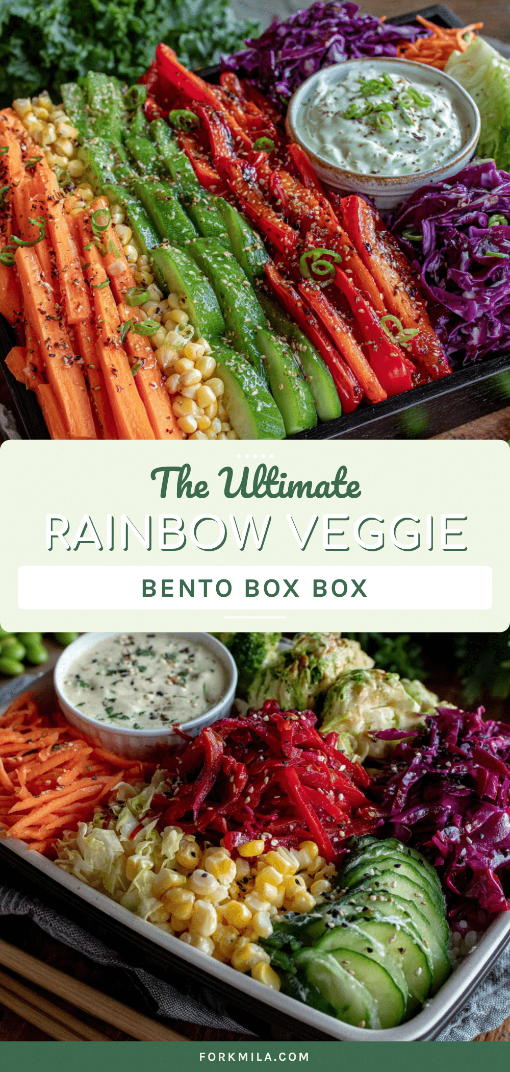 rainbow veggie bento box recipe