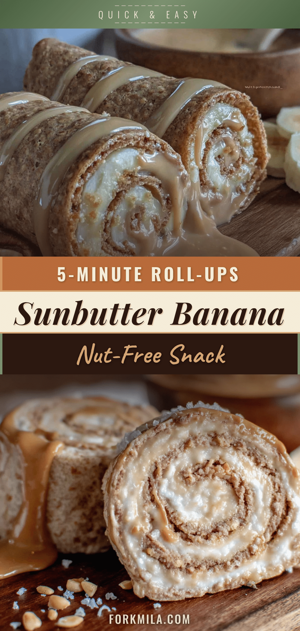 sunbutter banana roll-ups recipe