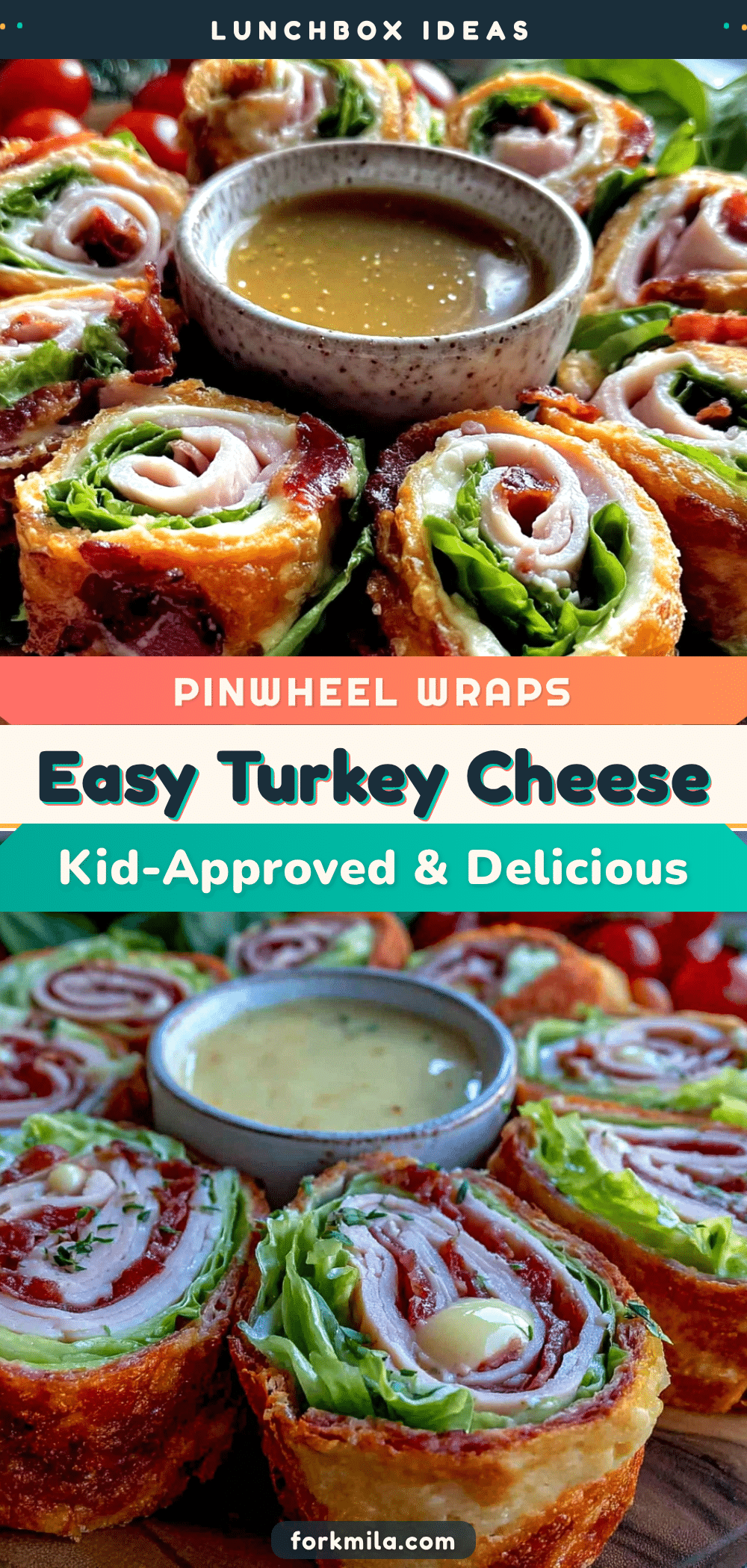 turkey cheese pinwheel wraps recipe